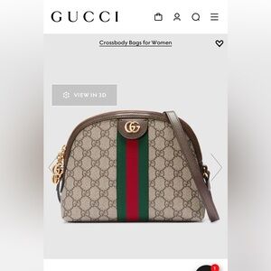 Gucci Ophidia Domed bag Cream and Brown Crossbody Bag with GG Monogram